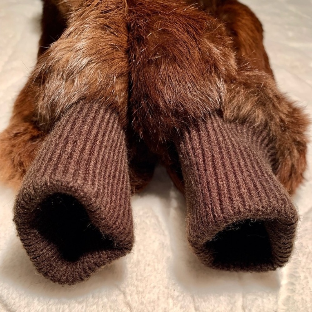 Bomber Jacket Genuine brown Rabbit Fur - Picture 8 of 12